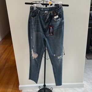 No Boundaries Blue Distressed Boyfriend Jeans